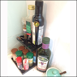 Shelves for seasoning cans